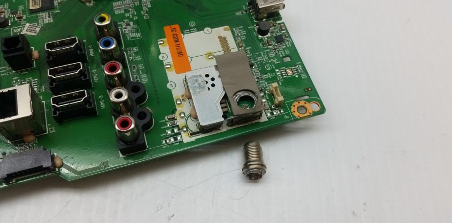 Antenna jack repair on a large 50″ television